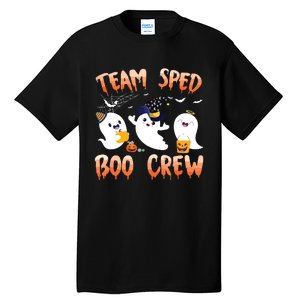 Team SPED Boo Crew Halloween Ghost SPED Special Ed Teacher Tall T-Shirt