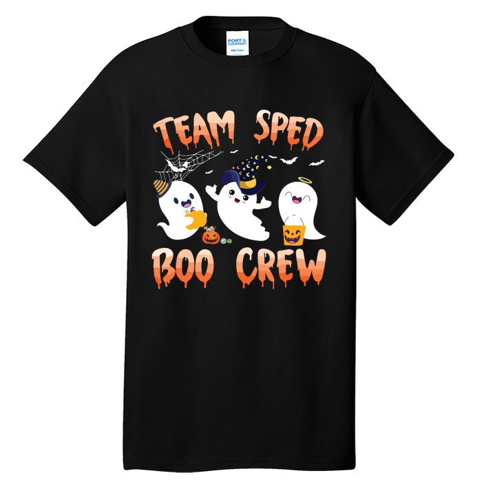 Team SPED Boo Crew Halloween Ghost SPED Special Ed Teacher Tall T-Shirt