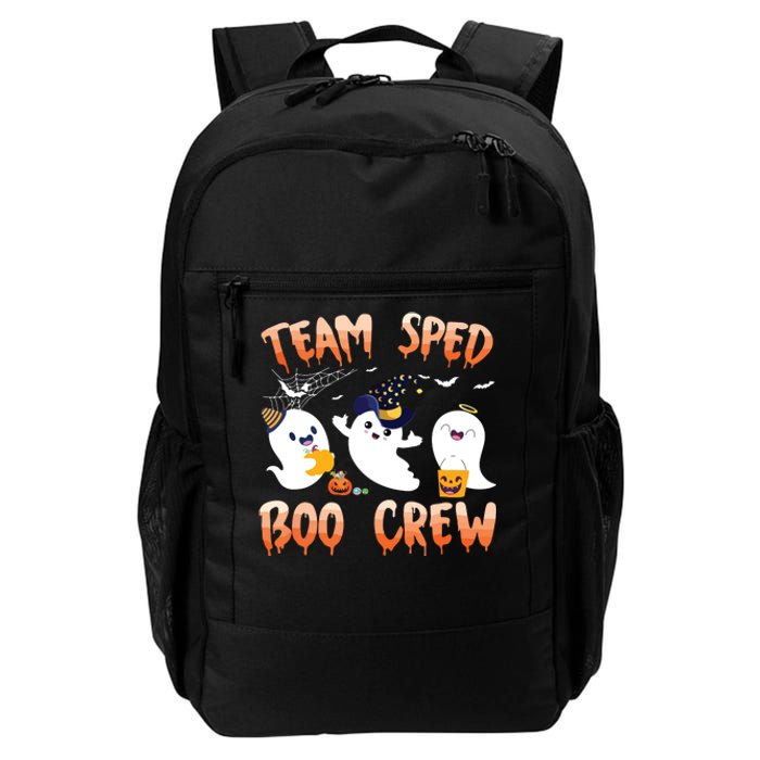 Team SPED Boo Crew Halloween Ghost SPED Special Ed Teacher Daily Commute Backpack