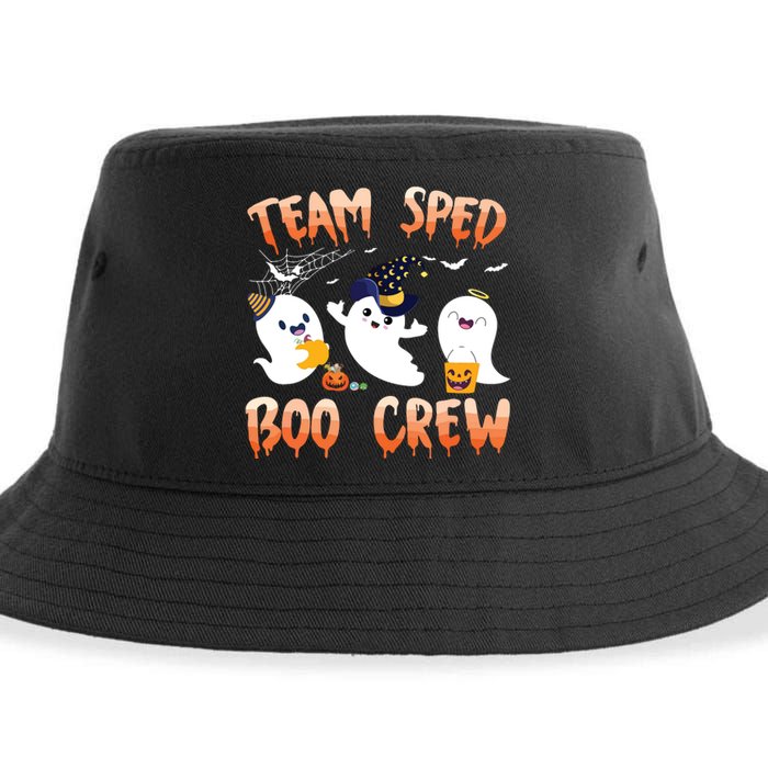 Team SPED Boo Crew Halloween Ghost SPED Special Ed Teacher Sustainable Bucket Hat