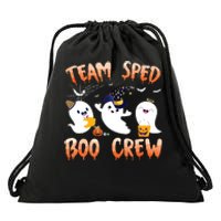 Team SPED Boo Crew Halloween Ghost SPED Special Ed Teacher Drawstring Bag