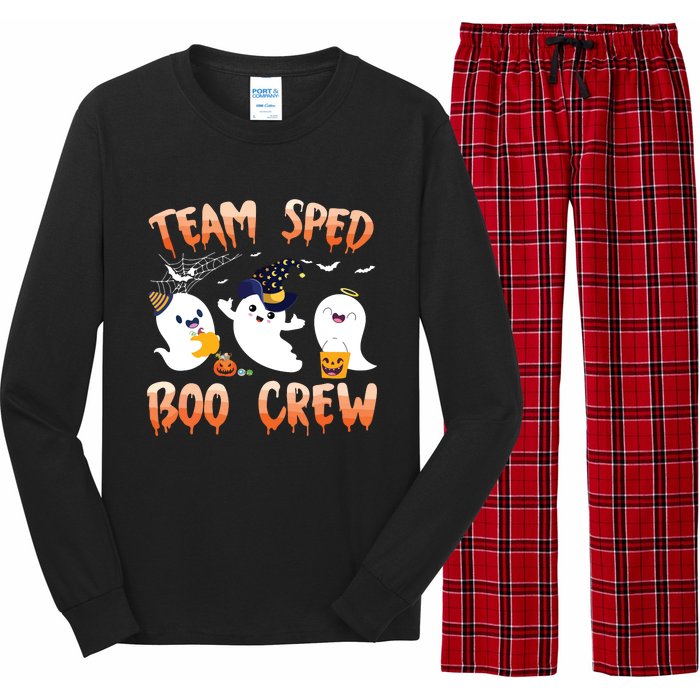 Team SPED Boo Crew Halloween Ghost SPED Special Ed Teacher Long Sleeve Pajama Set