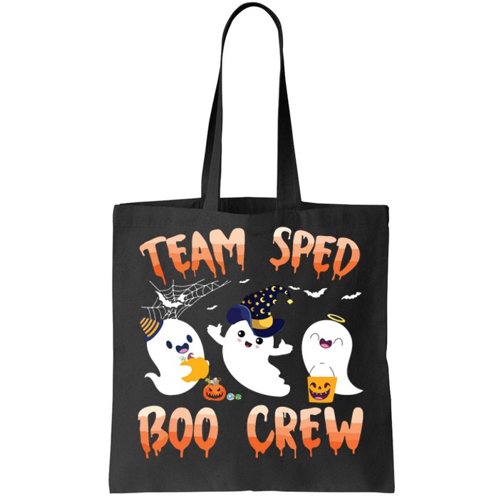 Team SPED Boo Crew Halloween Ghost SPED Special Ed Teacher Tote Bag