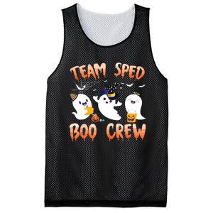 Team SPED Boo Crew Halloween Ghost SPED Special Ed Teacher Mesh Reversible Basketball Jersey Tank