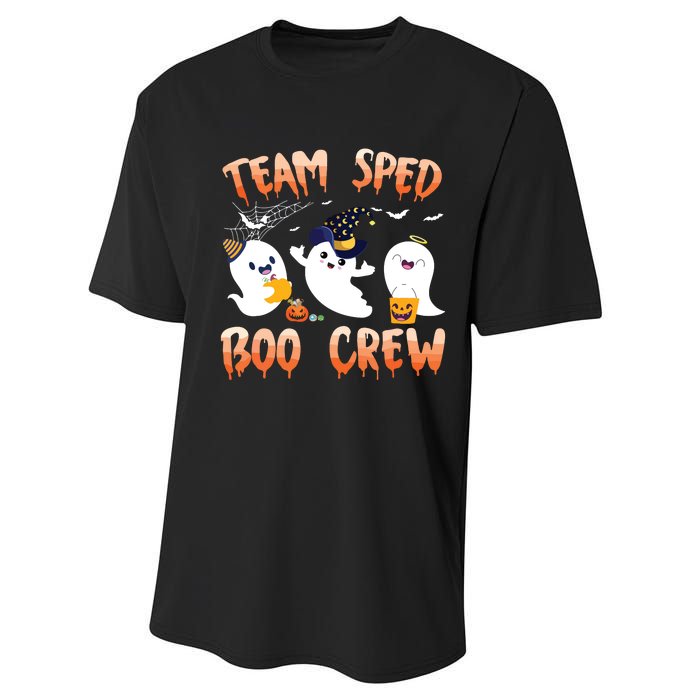 Team SPED Boo Crew Halloween Ghost SPED Special Ed Teacher Performance Sprint T-Shirt