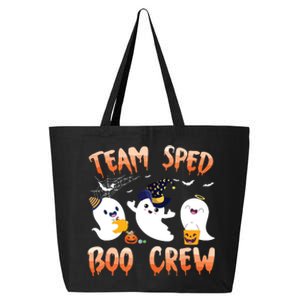 Team SPED Boo Crew Halloween Ghost SPED Special Ed Teacher 25L Jumbo Tote