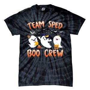 Team SPED Boo Crew Halloween Ghost SPED Special Ed Teacher Tie-Dye T-Shirt