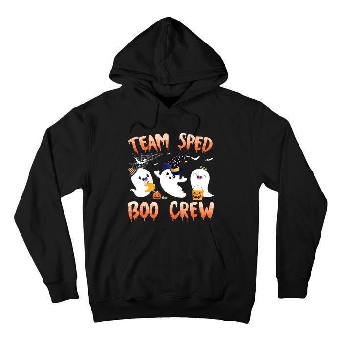 Team SPED Boo Crew Halloween Ghost SPED Special Ed Teacher Tall Hoodie