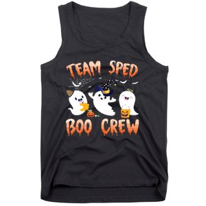 Team SPED Boo Crew Halloween Ghost SPED Special Ed Teacher Tank Top