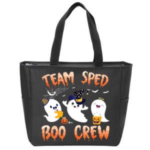 Team SPED Boo Crew Halloween Ghost SPED Special Ed Teacher Zip Tote Bag