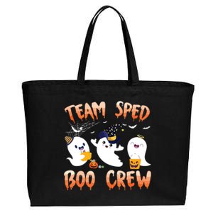 Team SPED Boo Crew Halloween Ghost SPED Special Ed Teacher Cotton Canvas Jumbo Tote