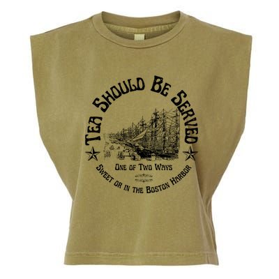 Tea Should Be Served One Of Two Ways Sweet Or In The Harbor Garment-Dyed Women's Muscle Tee