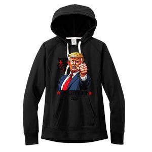 Trump Shot Bulletproof Bloody Ear Bleeding Butler Pa Trump Women's Fleece Hoodie