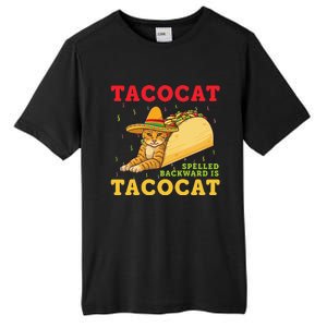 Tacocat Spelled Backwards Tacos And Cats Cinco De Mayo Tall Fusion ChromaSoft Performance T-Shirt