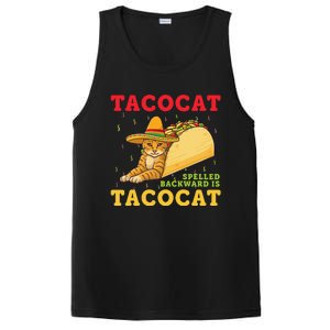 Tacocat Spelled Backwards Tacos And Cats Cinco De Mayo PosiCharge Competitor Tank