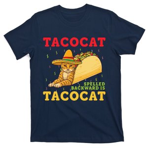 Tacocat Spelled Backwards Tacos And Cats Cinco De Mayo T-Shirt