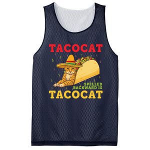 Tacocat Spelled Backwards Tacos And Cats Cinco De Mayo Mesh Reversible Basketball Jersey Tank