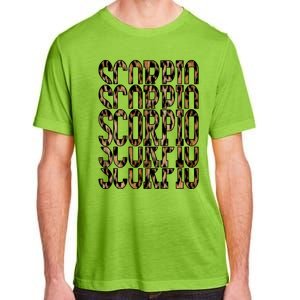 Team Scorpio Birthday October November Leopard Print Meaningful Gift Adult ChromaSoft Performance T-Shirt