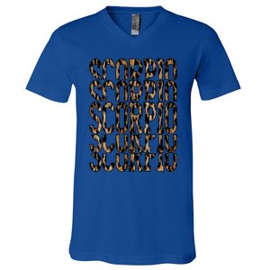 Team Scorpio Birthday October November Leopard Print Meaningful Gift V-Neck T-Shirt