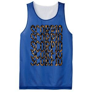 Team Scorpio Birthday October November Leopard Print Meaningful Gift Mesh Reversible Basketball Jersey Tank