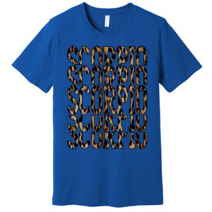 Team Scorpio Birthday October November Leopard Print Meaningful Gift Premium T-Shirt