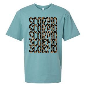 Team Scorpio Birthday October November Leopard Print Meaningful Gift Sueded Cloud Jersey T-Shirt