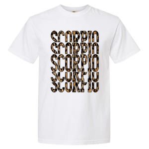 Team Scorpio Birthday October November Leopard Print Meaningful Gift Garment-Dyed Heavyweight T-Shirt