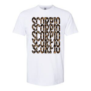 Team Scorpio Birthday October November Leopard Print Meaningful Gift Softstyle CVC T-Shirt