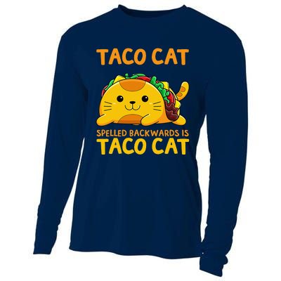 Tacocat Spelled Backwards Taco Cat Cinco De Mayo Cooling Performance Long Sleeve Crew