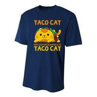 Tacocat Spelled Backwards Taco Cat Cinco De Mayo Youth Performance Sprint T-Shirt