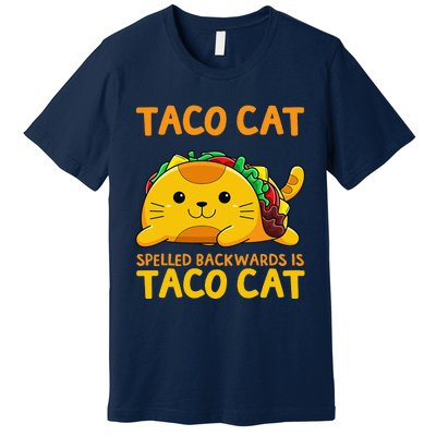 Tacocat Spelled Backwards Taco Cat Cinco De Mayo Premium T-Shirt