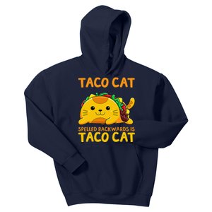 Tacocat Spelled Backwards Taco Cat Cinco De Mayo Kids Hoodie