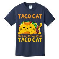 Tacocat Spelled Backwards Taco Cat Cinco De Mayo Kids T-Shirt