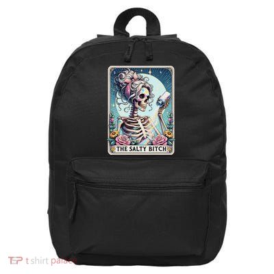 The Salty Bitch Tarot Card Skeleton 16 in Basic Backpack