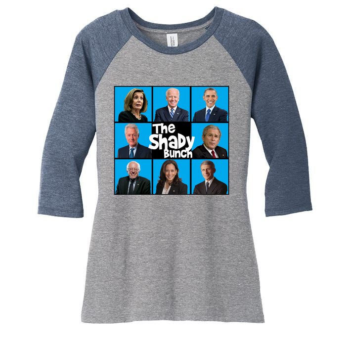 The Shady Bunch Women's Tri-Blend 3/4-Sleeve Raglan Shirt