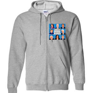 The Shady Bunch Anti Biden Obama Clinton Funny Vote Trump Full Zip Hoodie