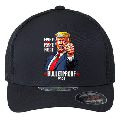 Trump Shot Bulletproof Bloody Ear Bleeding Butler Pa Trump Flexfit Unipanel Trucker Cap