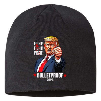 Trump Shot Bulletproof Bloody Ear Bleeding Butler Pa Trump Sustainable Beanie