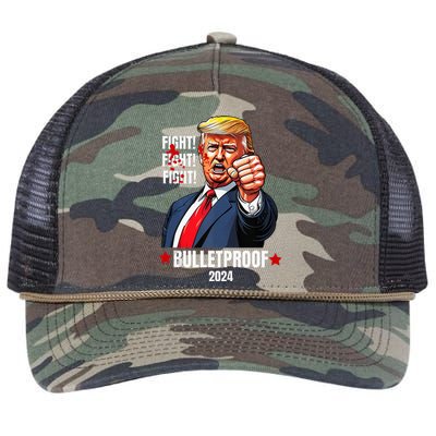 Trump Shot Bulletproof Bloody Ear Bleeding Butler Pa Trump Retro Rope Trucker Hat Cap