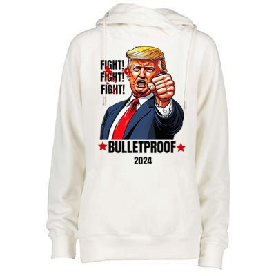 Trump Shot Bulletproof Bloody Ear Bleeding Butler Pa Trump Womens Funnel Neck Pullover Hood