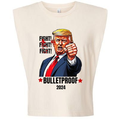 Trump Shot Bulletproof Bloody Ear Bleeding Butler Pa Trump Garment-Dyed Women's Muscle Tee