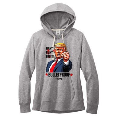 Trump Shot Bulletproof Bloody Ear Bleeding Butler Pa Trump Women's Fleece Hoodie