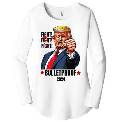 Trump Shot Bulletproof Bloody Ear Bleeding Butler Pa Trump Women's Perfect Tri Tunic Long Sleeve Shirt