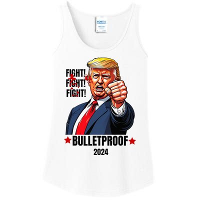 Trump Shot Bulletproof Bloody Ear Bleeding Butler Pa Trump Ladies Essential Tank