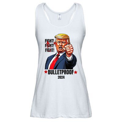 Trump Shot Bulletproof Bloody Ear Bleeding Butler Pa Trump Ladies Essential Flowy Tank