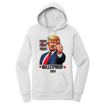 Trump Shot Bulletproof Bloody Ear Bleeding Butler Pa Trump Women's Pullover Hoodie