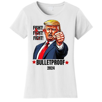 Trump Shot Bulletproof Bloody Ear Bleeding Butler Pa Trump Women's T-Shirt