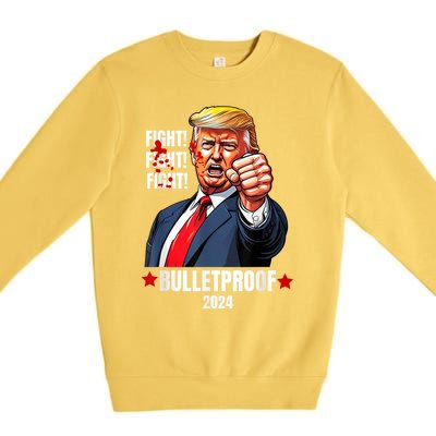 Trump Shot Bulletproof Bloody Ear Bleeding Butler Pa Trump Premium Crewneck Sweatshirt