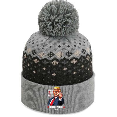 Trump Shot Bulletproof Bloody Ear Bleeding Butler Pa Trump The Baniff Cuffed Pom Beanie