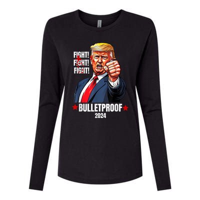 Trump Shot Bulletproof Bloody Ear Bleeding Butler Pa Trump Womens Cotton Relaxed Long Sleeve T-Shirt